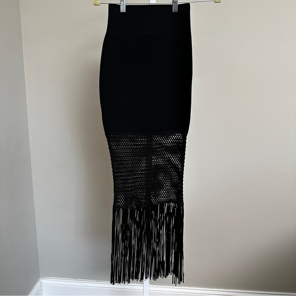 GALVAN LONDON
Fringe Trim Accent Midi Length Skirt size XS - Picture 2 of 6